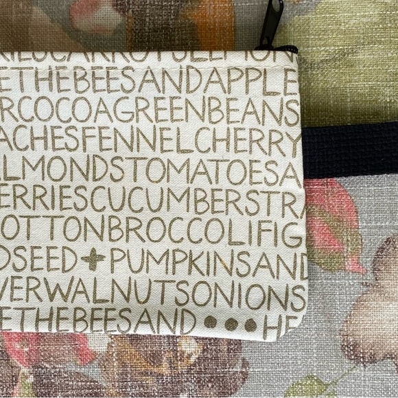 Handmade Pouch Veggies Silkscreened and Sewn in the USA www.shoplittlespoons.com - Picture 1 of 7